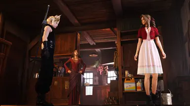 Aerith's skirt that goes down about the knees 2.0