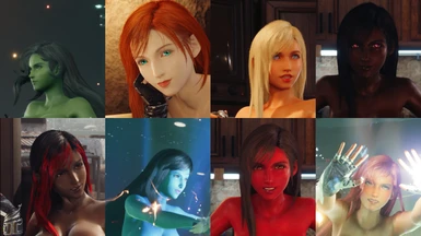 Tifa customizer - Hair color Eye color and Skin options