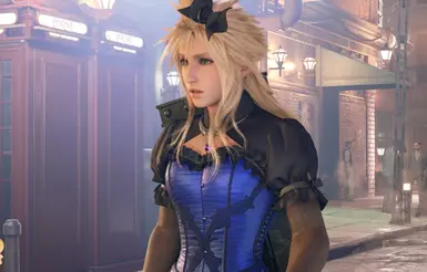 Final Fantasy 7 Remake but Cloud is in a dress mod 