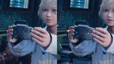 game default on left, enabled with mod on right