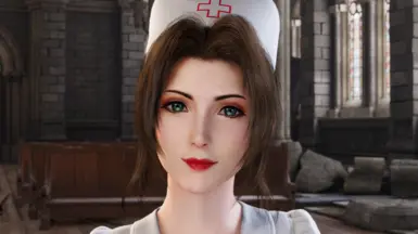 optional makeup and dark hair addons