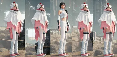 White-pink rabbit outfit of Yuffie