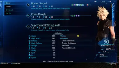 FF7R Decrypted NG PLUS Save File PS4 (BASE GAME)