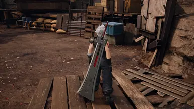 Hardedge over Cloud's weapons