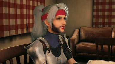 Bearded Jessie with Red lips (+Jenova Avalanche and White hair)