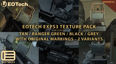 EOTECH EXPS3 Texture Pack - 8 variants .w real markings V2