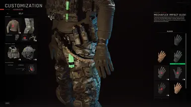 Impact Mechanix gloves in FDE with branding