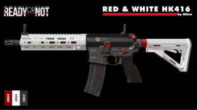 Red and White HK416