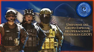 Uniforme del Grupo Especial de Operaciones Federales GEOF - Policia Federal Argentina PFA
