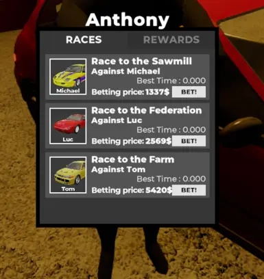 Custom Race Bets