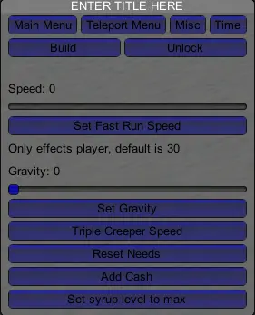 Motionless Cheat Menu