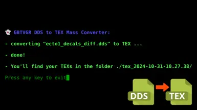 GBTVGR dds2tex Mass Converter