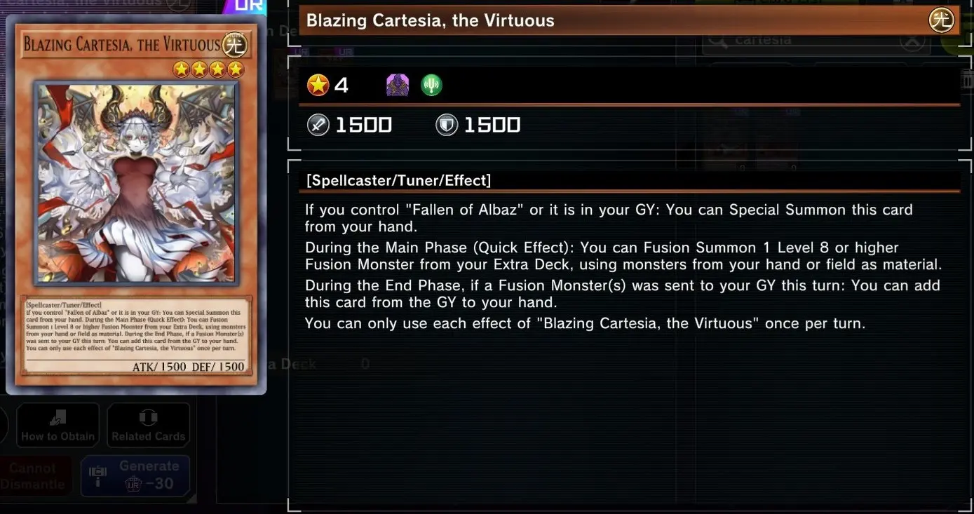 Alternate Art For Blazing Cartesia The Virtuous At Yu Gi Oh Master Duel Nexus Mods And Community 8839