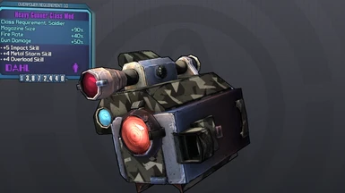 Max stats class mods: Heavy Gunner