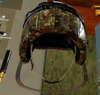 example of the visor, it doesnt show at all when worn