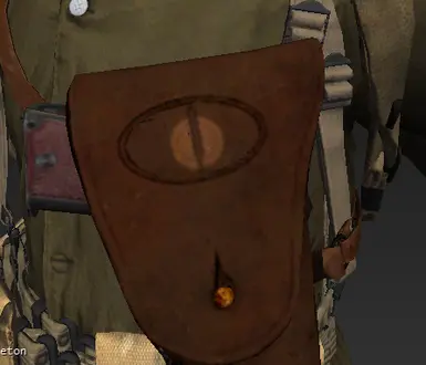 Colonial emblem pistol holster.