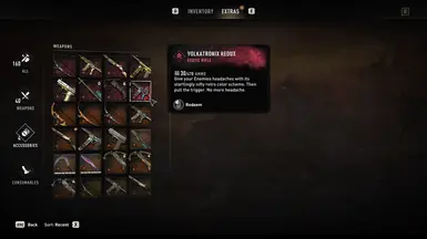 Redeem weapons from stash