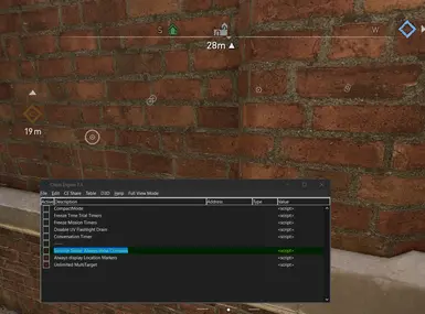 Have the compass and on screen markers always show at the same time