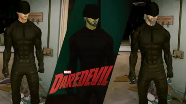Daredevil Black suit from Netflix (with aging)