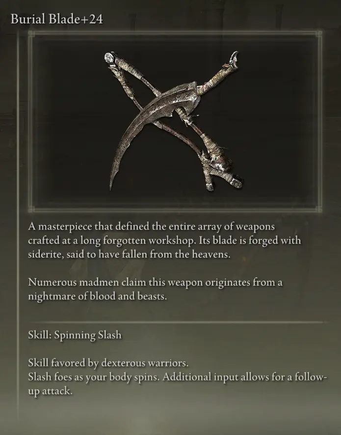 Burial Blade - Bloodborne Weapon And Icons At Elden Ring Nexus - Mods ...