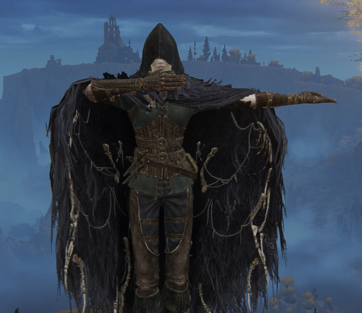 Raptor's Black Feathers on Leather Armor at Elden Ring Nexus Mods and