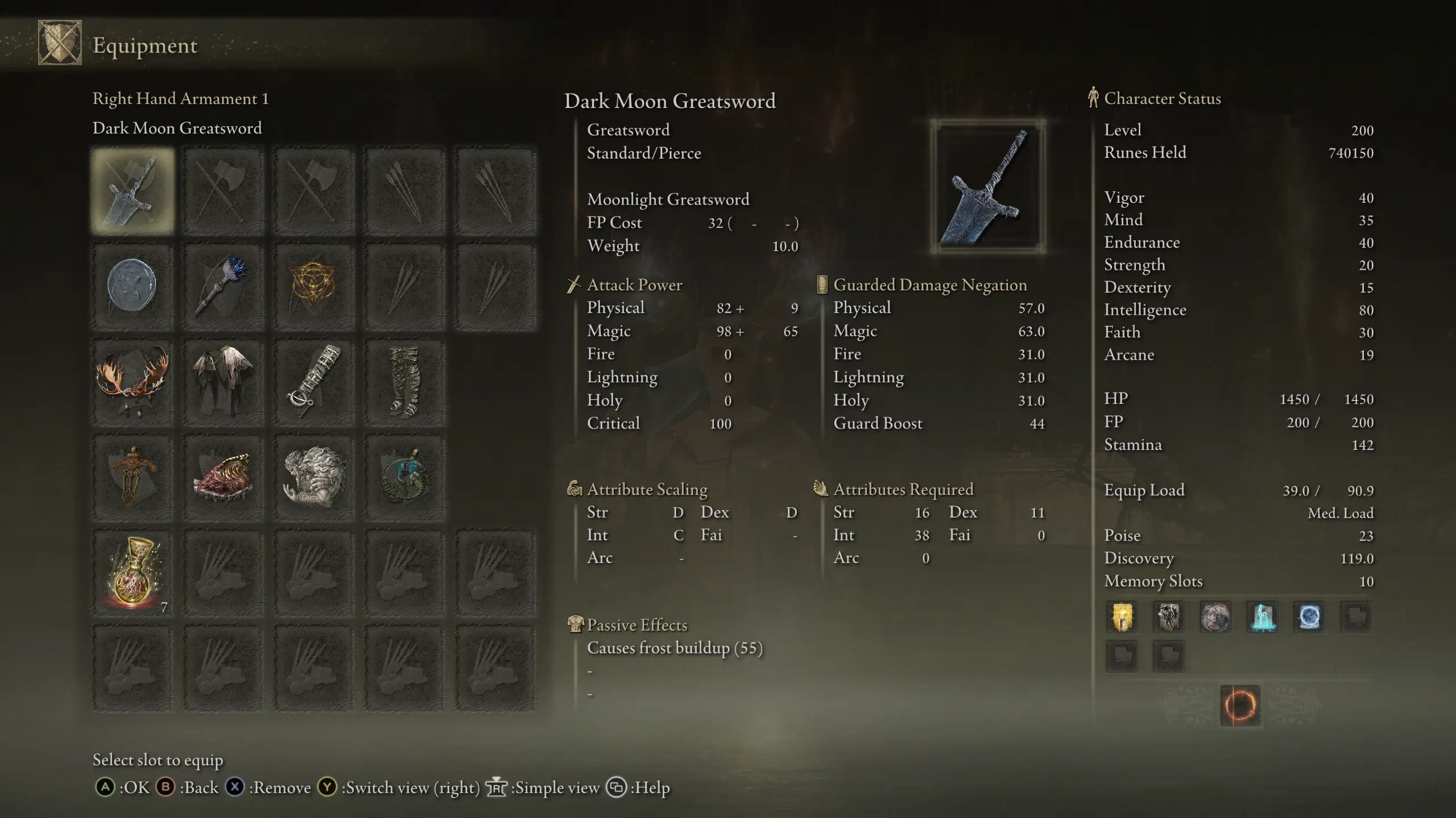 Elden Ring BEST Build for Darkmoon Greatsword (Ready for New game Plus ...