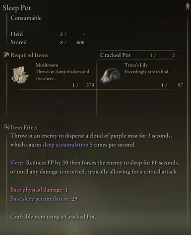 Layout for crafting menu completely changed. The crafting ingredients take up much less space so I was able to add a new section to show the item's effect description.