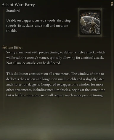 Gives very detailed information about how this skill differs based on the type of armament it is applied to. The original description doesn't mention this at all.
