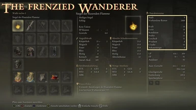 The frenzied Wanderer Inventory