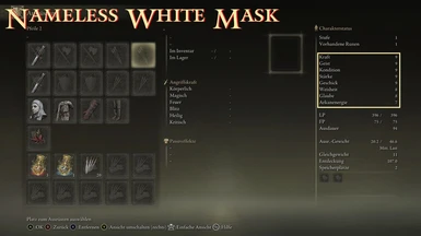 Nameless White Mask Inventory