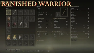 Banished Warrior Inventory