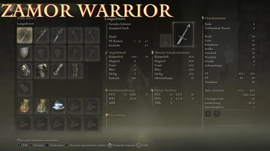 Zamor Warrior Inventory