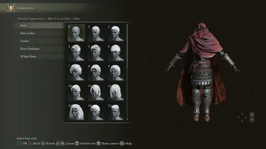 Select the first hairstyle (Bald) to equip.