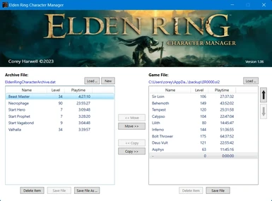 Elden Ring Character Manager