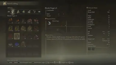 Trade in items that you've already picked up in the Crafting Menu
