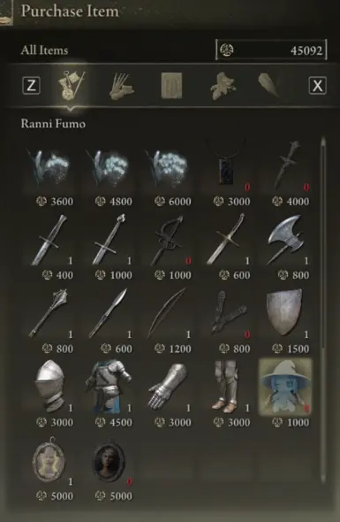 Ranni in Shop