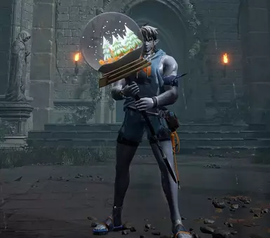 snow globe scepter and tree