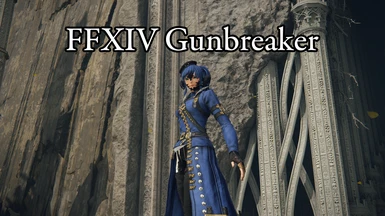 FFXIV Gunbreaker (hair and cloth physics)