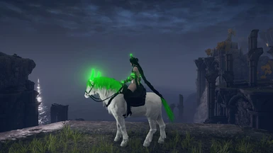 Green Glow, Mane & Tail (White Body)