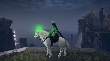 Green Glow, White Mane & Tail (White Body)
