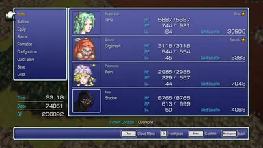 Optional Snes menu portrait