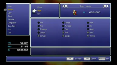 Strago's Spell List