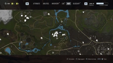Recipe location on zoomed out map
