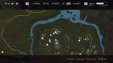 Recipe location on zoomed in map