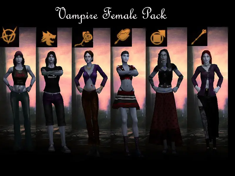 Vampire Female Pack by Marius217 at Vampire: The Masquerade