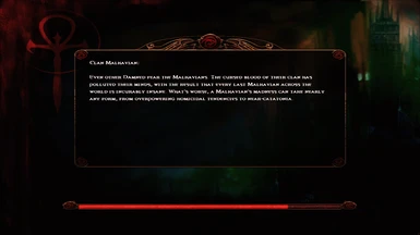 Loading screen with lore font