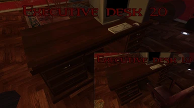 Executive desk v2 with comparison shot of v1
