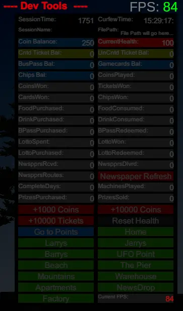 Debug Menu