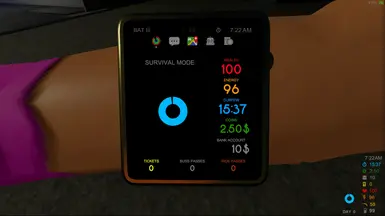Godmode and Energy HUD with watch