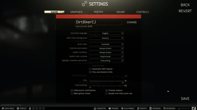 Game Settings Patch